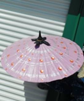 A pink umbrella with orange dots

AI-generated content may be incorrect.