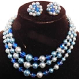 A necklace and earrings on a mannequin

AI-generated content may be incorrect.